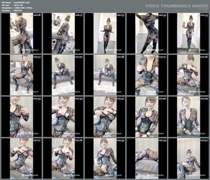 In A Net Catsuit And Latex Corset - SOPHIE ELODIE / SOPHIE MARTIN - MP4