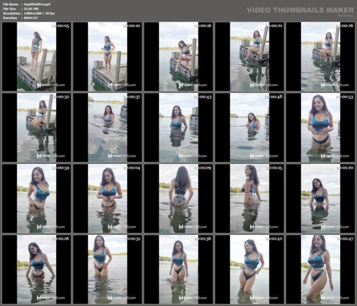 Swimming In A Latex Bikini And Stainless Steel At The Lake In The Summer - SOPHIE ELODIE / SOPHIE MARTIN - MP4