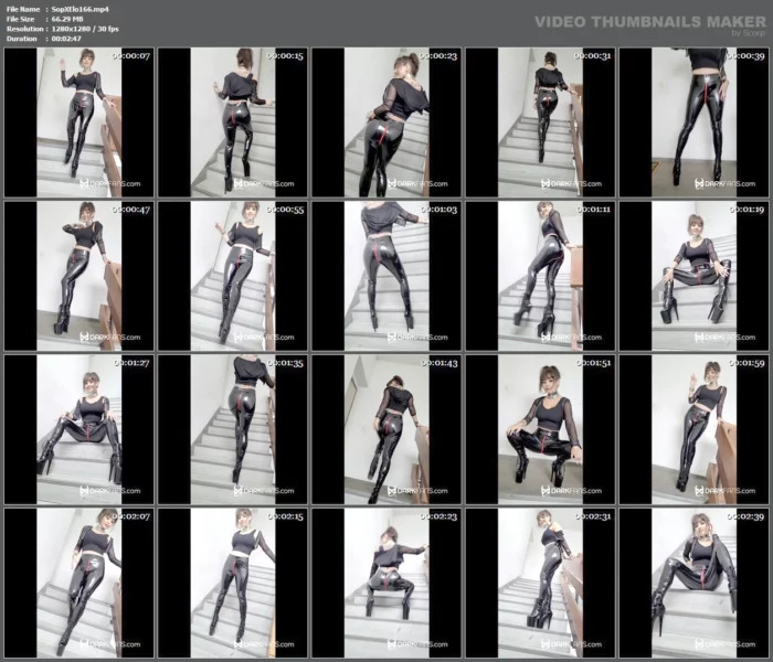 In My Pvc Leggings In The Stairwell - SOPHIE ELODIE / SOPHIE MARTIN - MP4