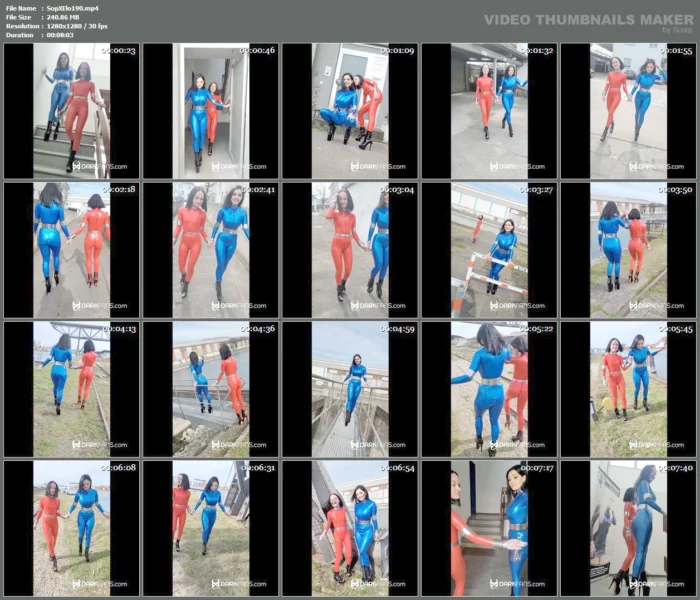Outdoor In The Industrial Harbor In Latex - SOPHIE ELODIE / SOPHIE MARTIN - MP4