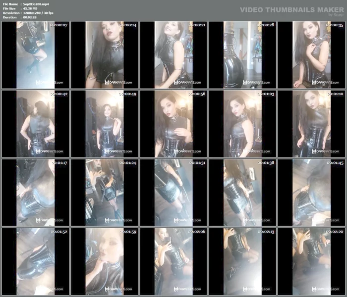 Selfie Video In Latex In Front Of The Mirror - SOPHIE ELODIE / SOPHIE MARTIN - MP4