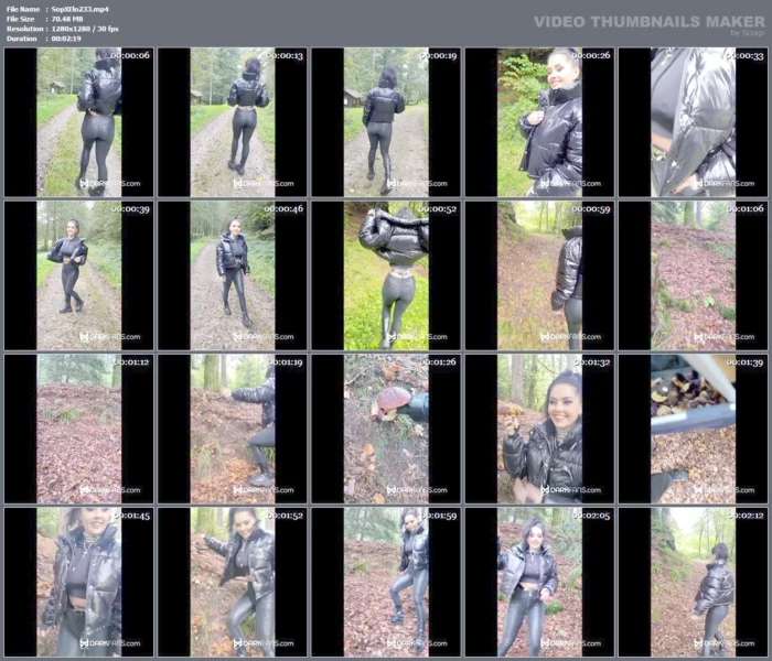 Walking In The Woods In A Kinky Outfit And Chastity Belt - SOPHIE ELODIE / SOPHIE MARTIN - MP4