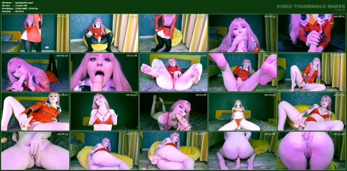Cute Girl Zero Two Rides Cock Until Cum - SPOOKY BOOGIE - MP4