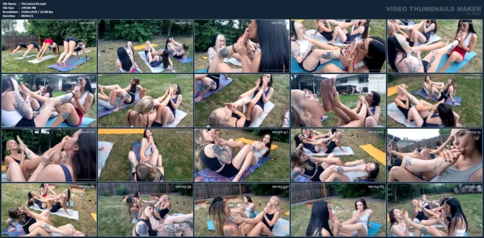 Group Yoga Turns To Foot Worship - THE COSMIC GODDESS / COSMICSTARLIGHT - MP4