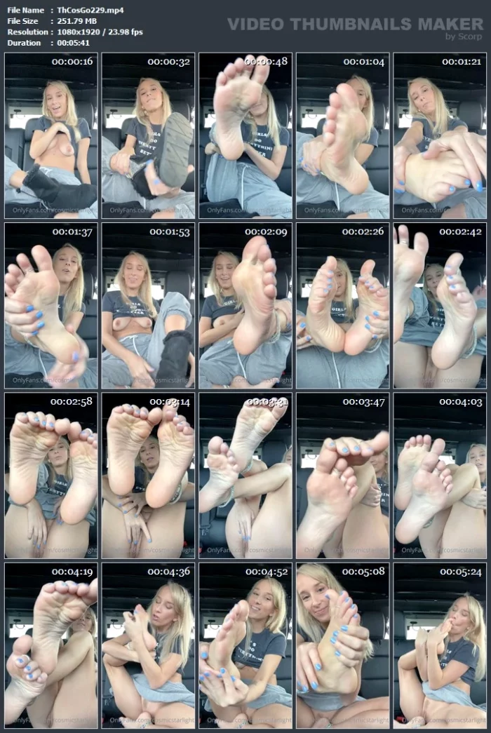 Road Trip Foot JOI + Self Worship - THE COSMIC GODDESS / COSMICSTARLIGHT - MP4