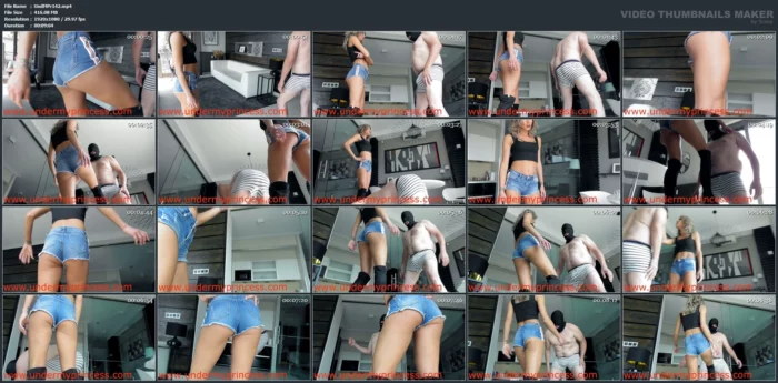 Goddess Tatjana Ballbusting A Loser - UNDER MY PRINCESS - MP4