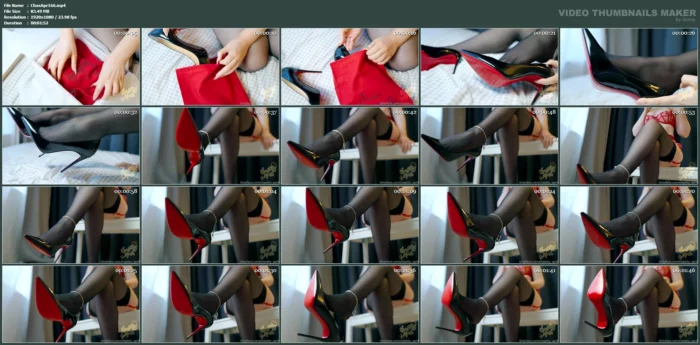 Heel Worship - CHASTITY APRIL / GODDESS APRIL - MP4