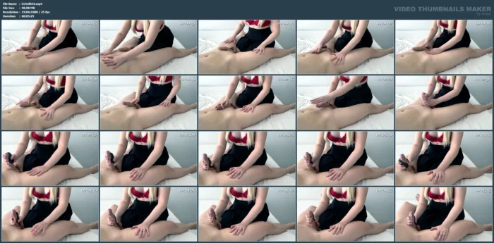 Femdom Handjob - I Tied Up Your Balls And Give You Vibration Massage Handjob - EVASOFIAA - MP4