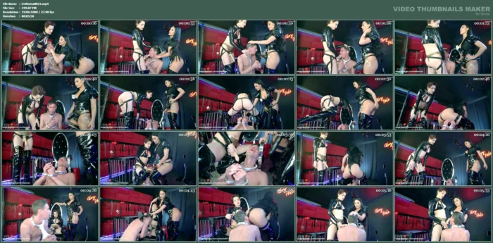Mouthfucking Sadistic Fun By Two Dommes - EVIL WOMAN / FCHDOMMES / FETISH CHATEAU DOMMES - MP4