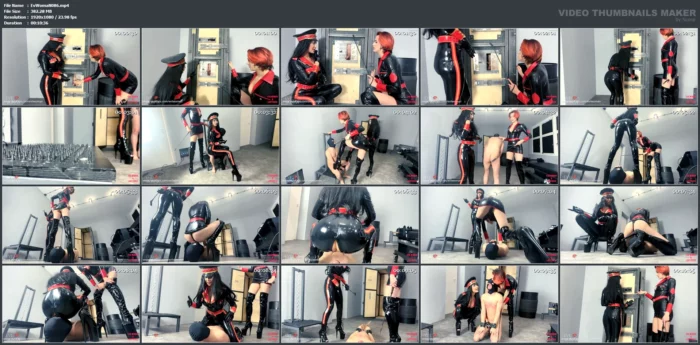 2 Wardens Punish And Made Facesitting On Their Prisoner - EVIL WOMAN / FCHDOMMES / FETISH CHATEAU DOMMES - MP4