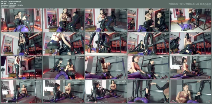 Facesitting And Rubber Worship With Mika Katana - EVIL WOMAN / FCHDOMMES / FETISH CHATEAU DOMMES - MP4