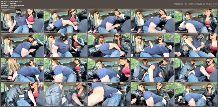 Pegging Date In The Car - EVIL WOMAN / FCHDOMMES / FETISH CHATEAU DOMMES - MP4