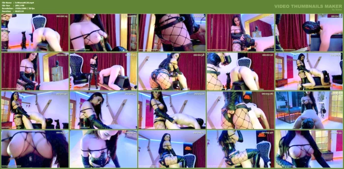 Bare Breast Pegging Of Slave Restrained On The Bench - EVIL WOMAN / FCHDOMMES / FETISH CHATEAU DOMMES - MP4