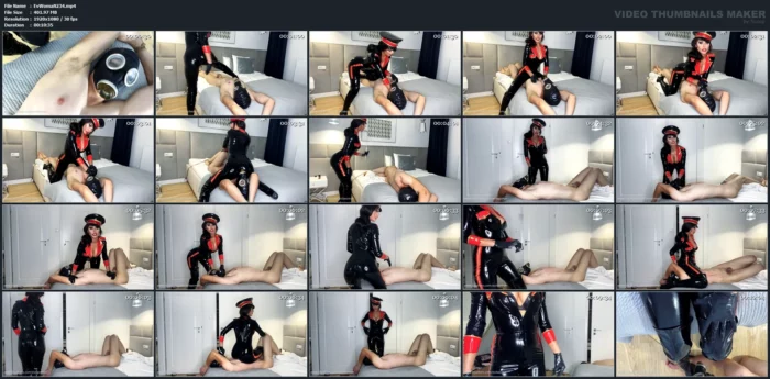 Evil Officer - Breath Play, Cbt And Whipping - EVIL WOMAN / FCHDOMMES / FETISH CHATEAU DOMMES - MP4