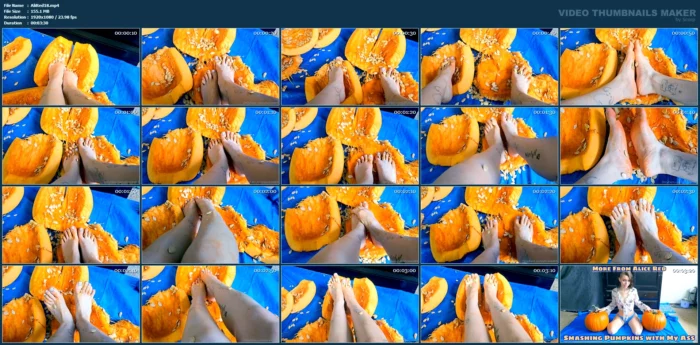 Getting My Feet Dirty In Pumpkin Guts - ALICE RED - MP4