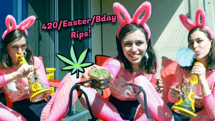 Slutty Bunny Bong Rips! - ALICE RED - MP4