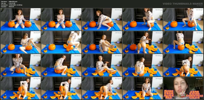 Smashing Pumpkins With My Ass - ALICE RED - MP4