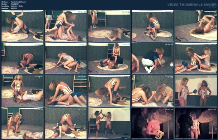 Anja And Nicole Want To Try How It Feels Like To Wrestle - ANNDEES AMAZONS - MP4