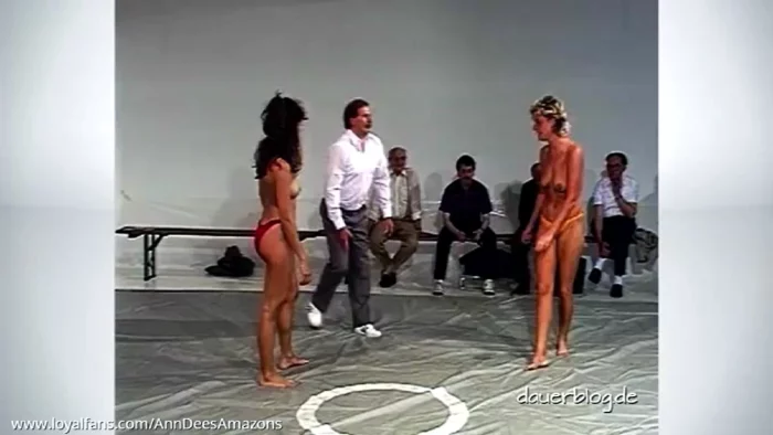 Ira, 22 Yrs, 169 Cm, 54 Kg With A Prominent Hairy Pubic Area Wrestles Against Piti, 25 Yrs, 170 Cm, 53 Kg - ANNDEES AMAZONS - MP4