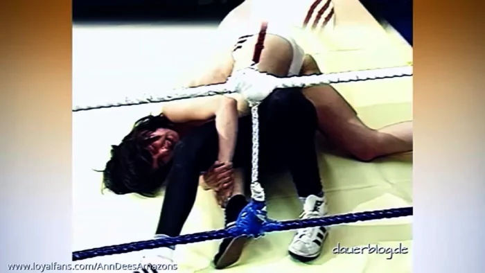 Topless Hairy Miriam Vs Tina - Both Wrestlers Have Hairy Armpits And Pabic Area - ANNDEES AMAZONS - MP4