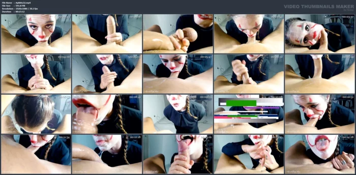 Halloween Deep Throat And Cum Swallow Gargle - APRIL BIGASS - MP4