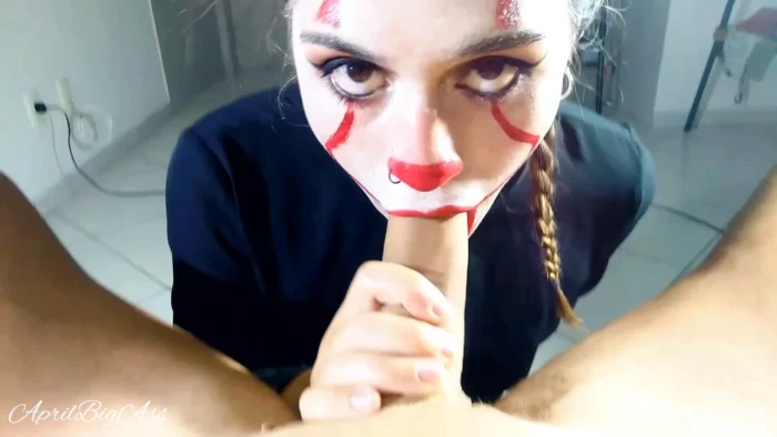 Halloween Deep Throat And Cum Swallow Gargle - APRIL BIGASS - MP4