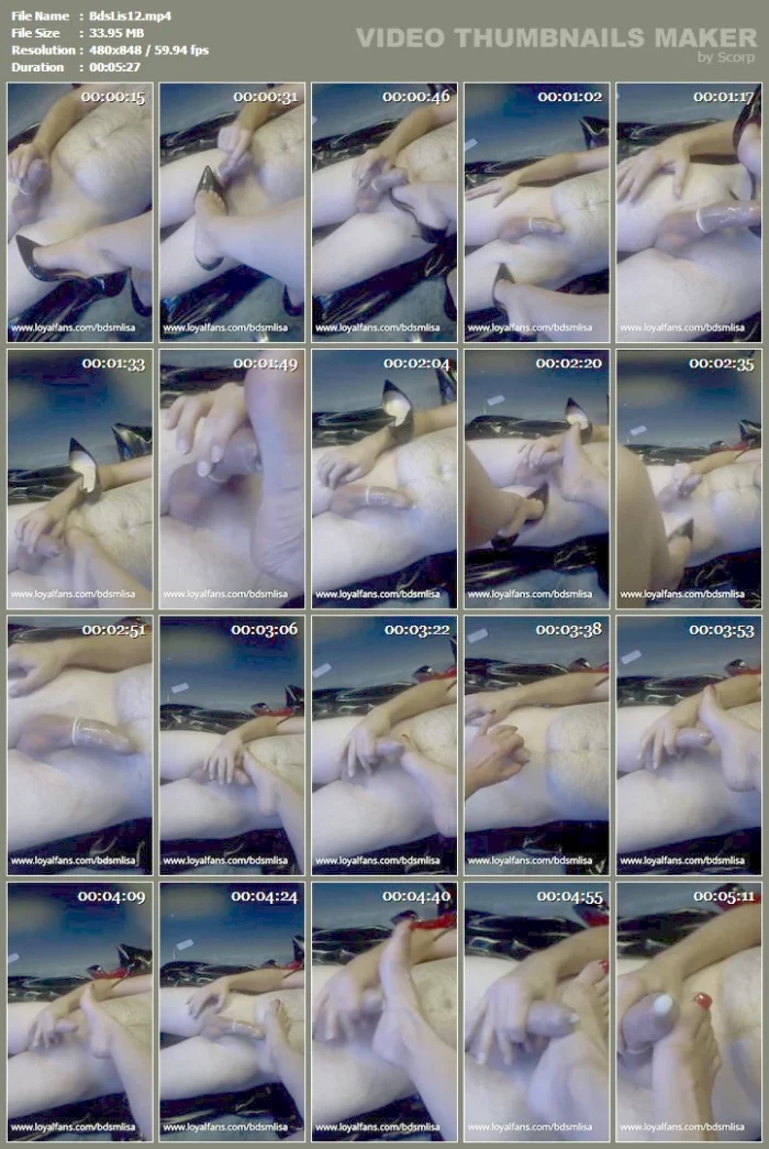 Dominant Footjob - BDSM LISA / DOMINATRIX LISA / FETISHLATEX LISA - MP4
