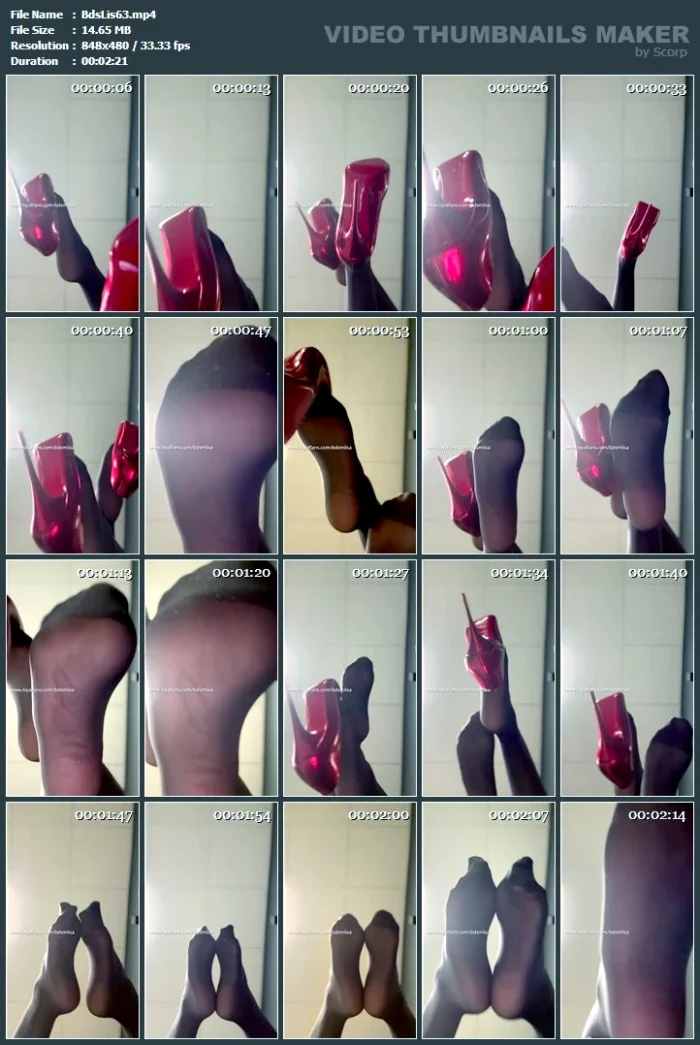 Red Heels And Nylon - BDSM LISA / DOMINATRIX LISA / FETISHLATEX LISA - MP4