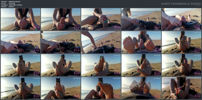 There Is No Better Sunrise Than When My Heels Are Pampered At The Beach - BUBBLEGUM TOES AKA MARIA - MP4