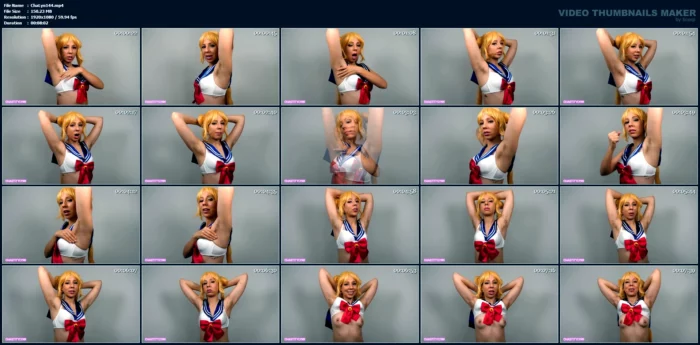 Jerking It To Sailor Moon's Hairy Pits - CHASTITY LYNN - MP4
