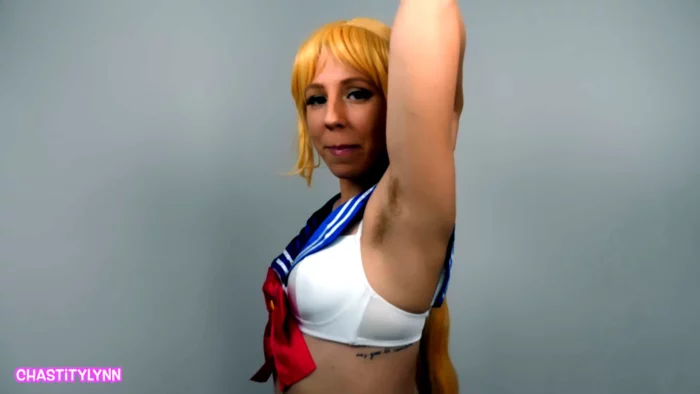 Jerking It To Sailor Moon's Hairy Pits - CHASTITY LYNN - MP4