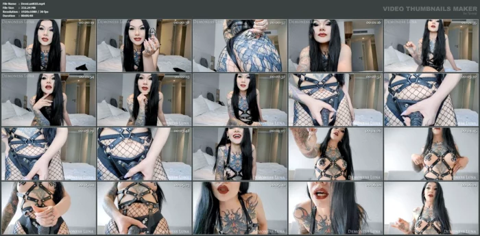 Caged And Mouth Fucked POV - DEMONESS LUNA - MP4