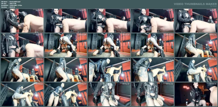 Gothic Mistress Strap-On Punishment - DEMONESS LUNA - MP4