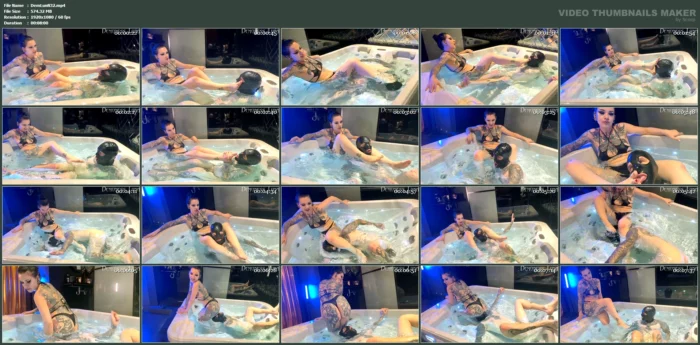 Hot Tub Dunking Breathplay With Mazmorbid - DEMONESS LUNA - MP4