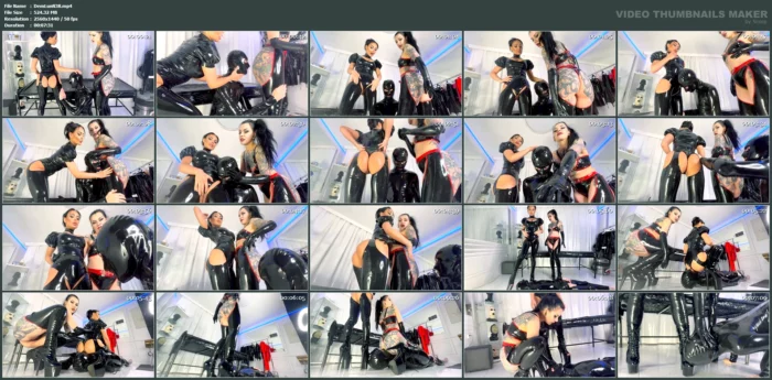 Latex Shining, Ass And Boot Worship By Our Rubber Gimp With - DEMONESS LUNA - MP4