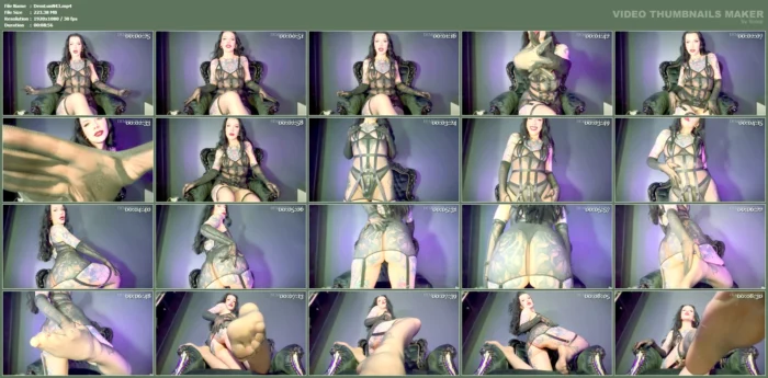 Nylon Lingerie Worship Femdom POV - DEMONESS LUNA - MP4