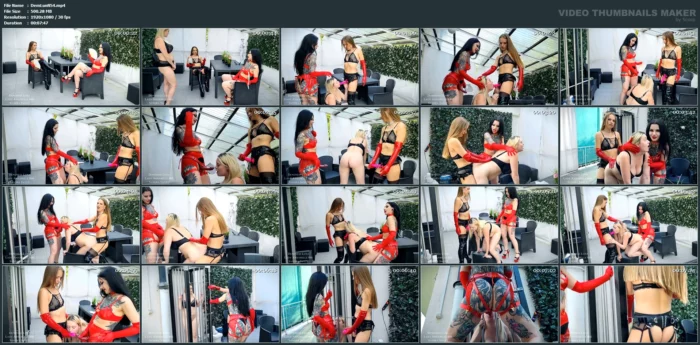 Rough Summer Lesdom Fucking At The Terrace - DEMONESS LUNA - MP4