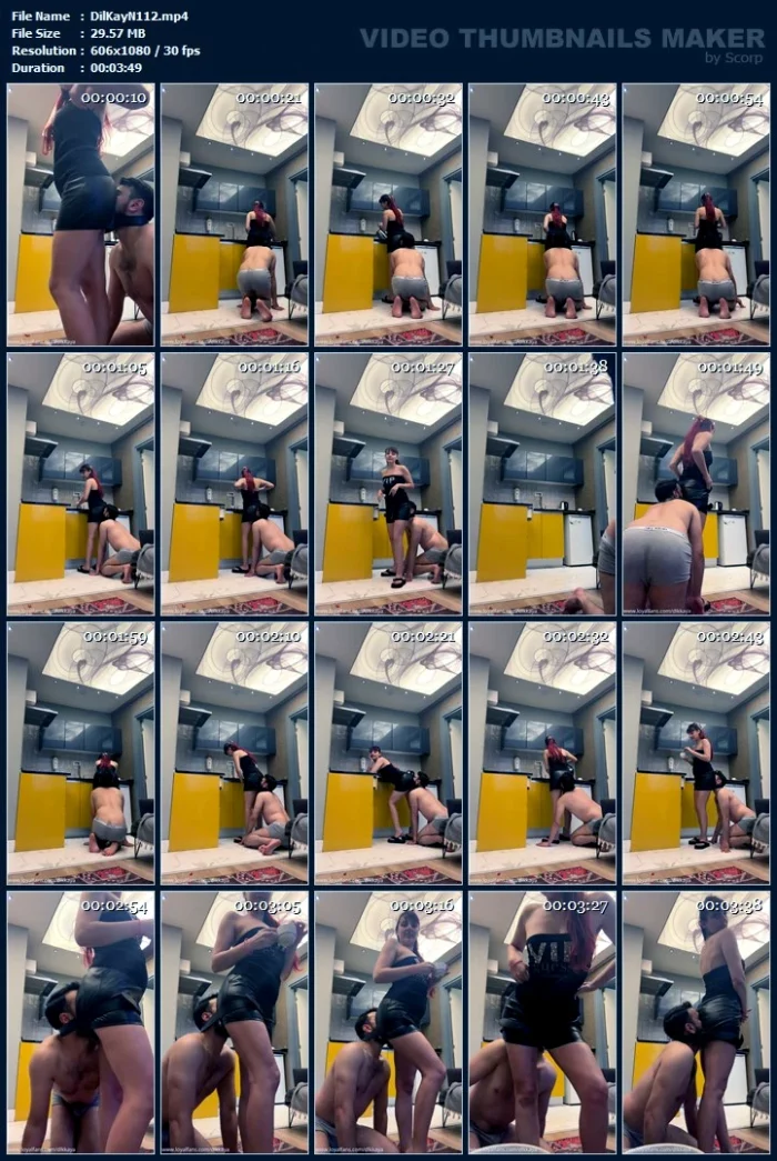 It Was Fun To Tie My Slave's Face To My Ass With A Belt And Walk Around And Drink Coffee - GODDESS DLKKAYA / DILEK KAYA - MP4
