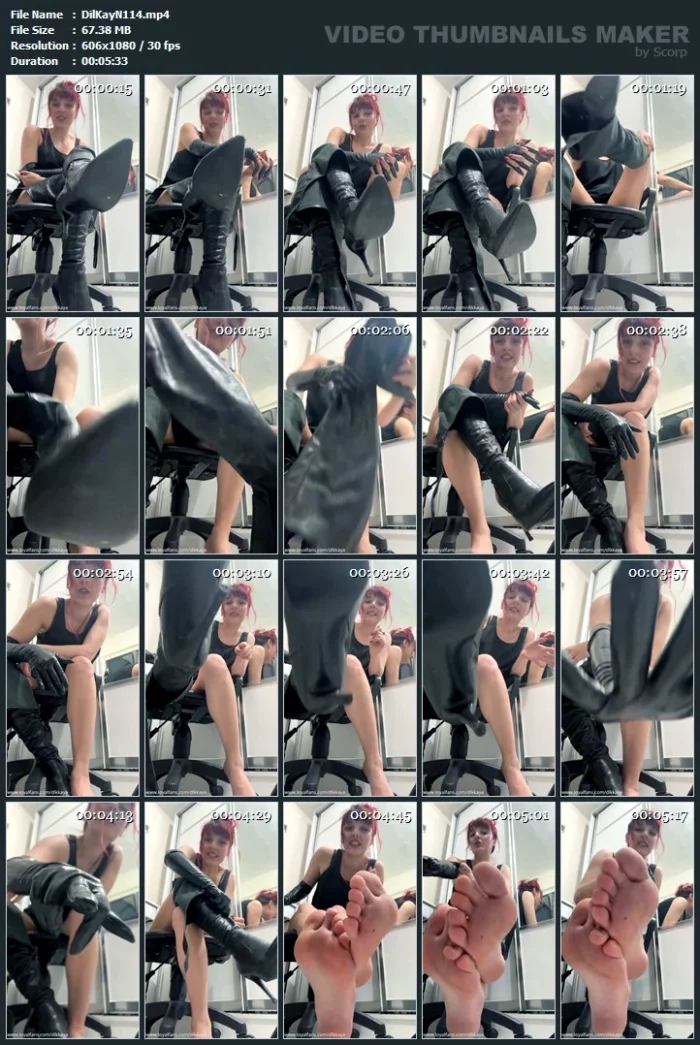 Leather, Sissy, Cuckold Role Play - GODDESS DLKKAYA / DILEK KAYA - MP4