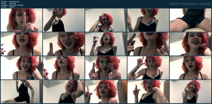 Cum On My Middle Finger! Verbal Humiliation In English - DIOSA MORELLI / FEDORA MORELLI FETISH QUEEN - MP4