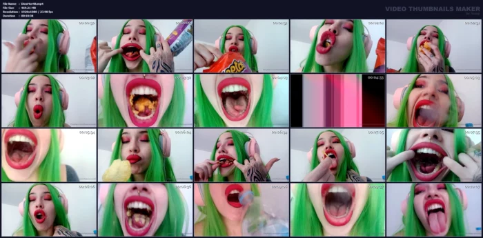 Eating, Swallowing Water, Burps, Vore, Smoking Fetish, Uvula, Teeth... Mouth Tour - DIOSA MORELLI / FEDORA MORELLI FETISH QUEEN - MP4