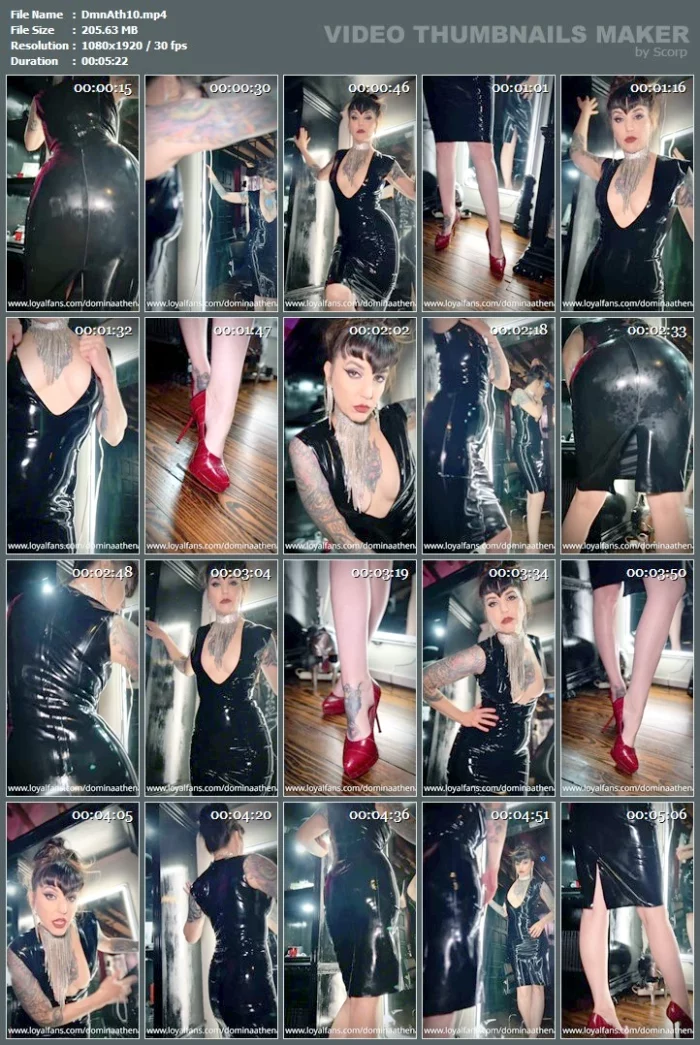 Start Your Year Off The Correct Way, On Your Knees Worshipping Your Goddess - DOMINA ATHENA / ATHENA FATALE - MP4