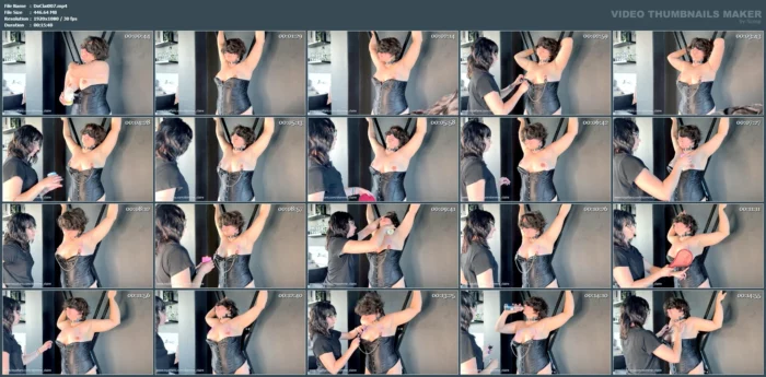 Breast And Nipple Play With Wax, Spanking, And Clamps - DOMME CLAIRE - MP4
