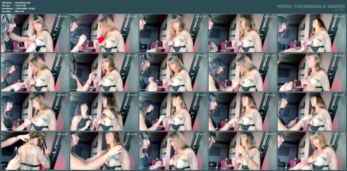 Clandestine Callie Part 2 Breast Nipple Play - DOMME CLAIRE - MP4