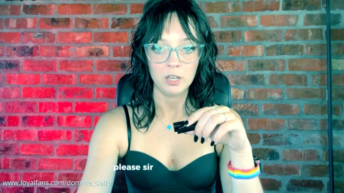 Cuckold Gets His Nipples Pierced - DOMME CLAIRE - MP4