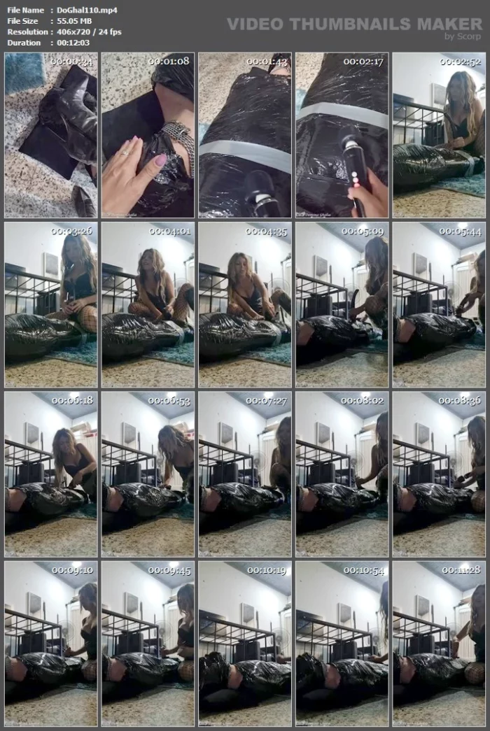 I Turn My Slave Into A Chapel By Doing This Mummification And I Play With His Orgasm Until He Cums - DOMINA GHALIA / MISTRESS GHALIA CASERO - MP4