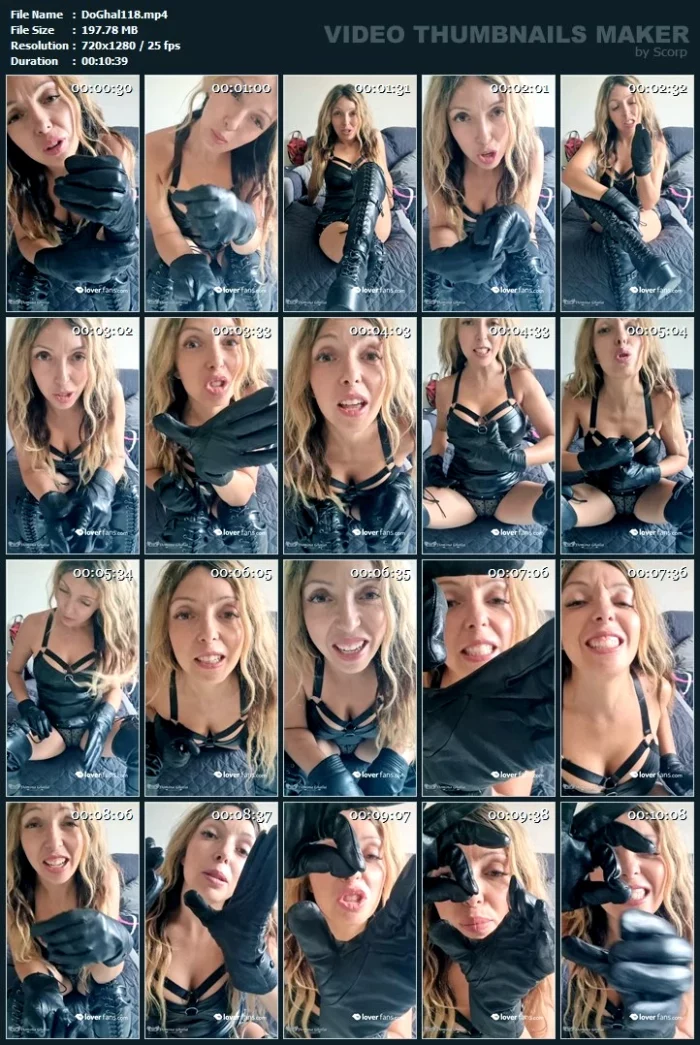 I Will Give You An Orgasm Control While I Suffocate You With My Leather Gloves - DOMINA GHALIA / MISTRESS GHALIA CASERO - MP4
