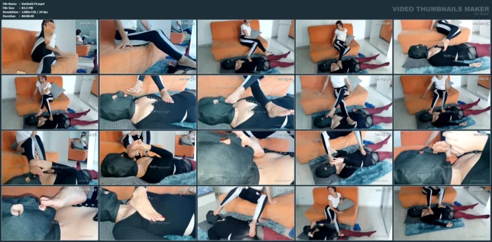 Submissive Trying Feet For The First Time, It Takes Her A Bit But She Does It In The End - DOMINA GHALIA / MISTRESS GHALIA CASERO - MP4
