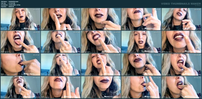My Dark Purple Lips... Very Fleshy, I Will Control Your Orgasm - DOMINA GHALIA / MISTRESS GHALIA CASERO - MP4