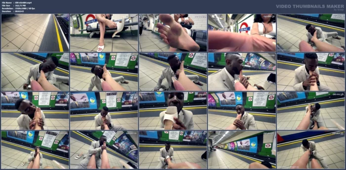London Underground Public Foot Worship Ft Katlyn Moree - ELITEFEETSTREET - MP4